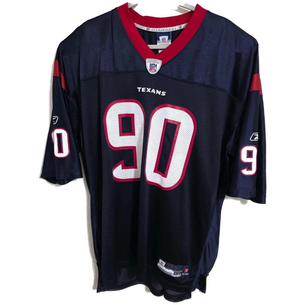 Houston Texans Jersey Mens 2XL Navy Blue NFL‎ Football Mario Williams 90 Reebok
